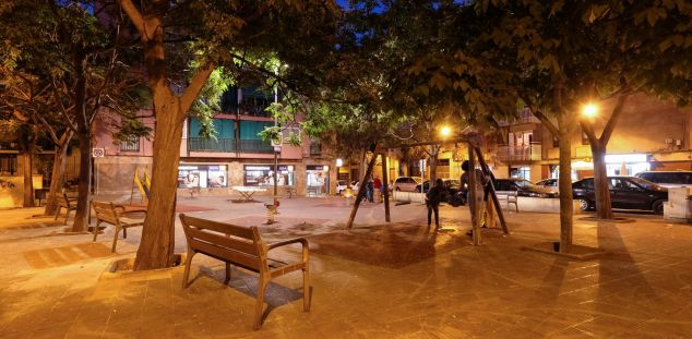 Vista de la plaça Colòmbia, al barri de Rocafonda. Foto: R. G. 