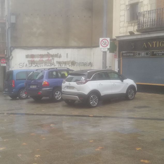 Cotxes aparcats a Santa Maria