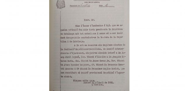 1931 04 15 Carta de Josep Abril al President