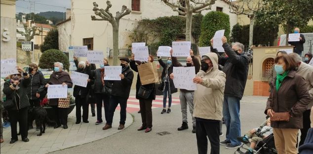 Protesta veïnal a Cabrils, el mes de març passat
