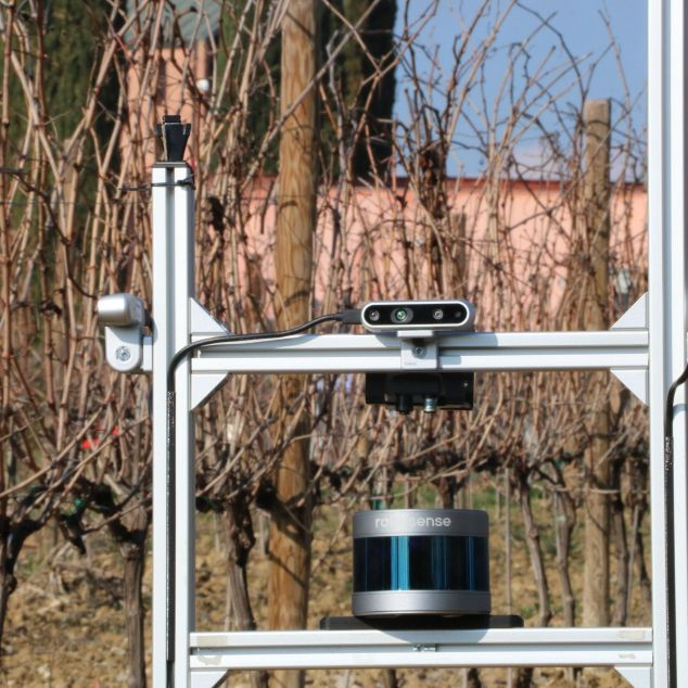 Un robot mesurador en una vinya