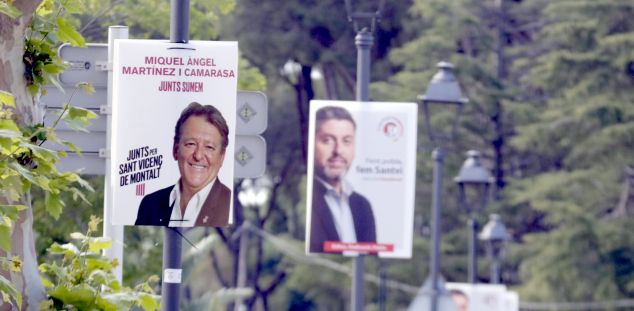 Cartells electorals de Martínez i Sandoval. Foto: ACN