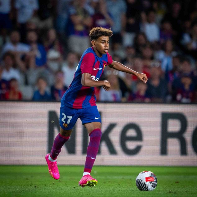 Lamine Yamal durant un partit. Foto: FC Barcelona.