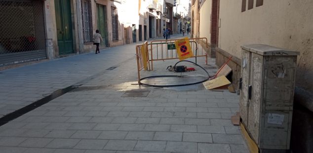 Darreres obres al carrer de Sant Josep