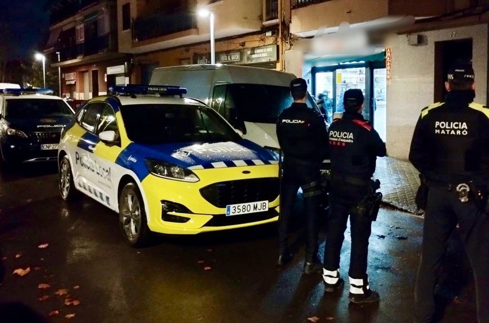 Dispositiu policial a Mataró