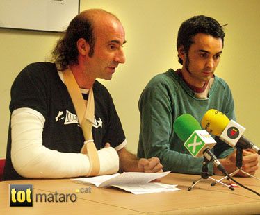 Joan Jubany i Xavier Safont-Tria, militants de la CUP. Foto: Tot Mataró
