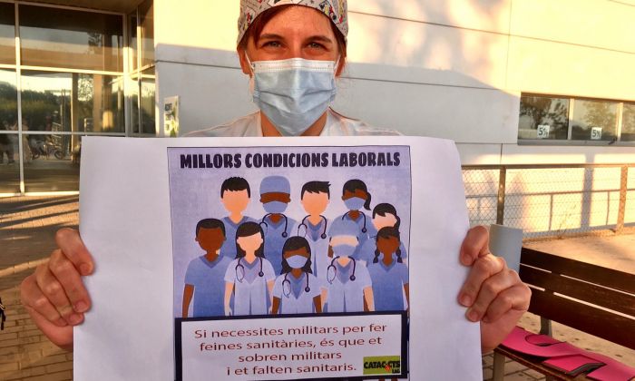 Manifestació a l'Hospital de Mataró