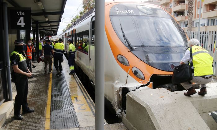 El tren accidentat a Mataró. Foto: ACN